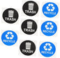 Tofficu 8pcs Hanging Trash Can Stickers Garbage Recycling Decals Material Remind Waste Sorting Habit