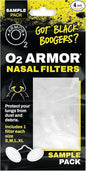 O2 Armor Nose Filters for Welders & Allergies - Nose Filter for Dust - Nasal Filters for Welding - Nose Dust Mask for Construction (Sample 4 Pack)