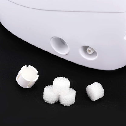 Boao 96 Pcs Nebulizer Filters Replacement Air Filter Sponge for Compressor System Accessories, Round White Sponge Air Replacement for Compressor System Cool Mist Device