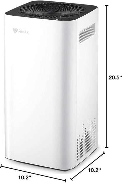Airdog X3 Home Air Purifier with Washable Filter -TPA Technology - Up to 20X More Effective than HEPA, Smart Control, AQI Air Cleaner for Smoke, Allergies, Pet Dander, Odor Removal to 0.0146μm