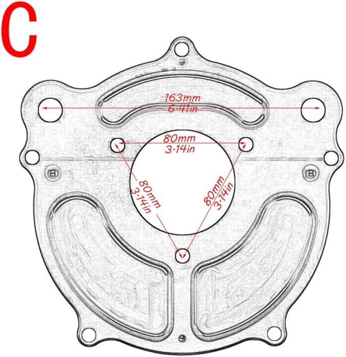 Air Filter Intake Motorcycle Turbine Cleaner Kit Cnc Cut Chrome for Harley Touring Street Glide 2008 - 2016 Softail 2016 - 2017 Fitment - C (Red)