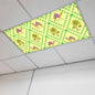 1 Pack Fluorescent Light Cover, Desert Sand Camels Light Covers for Ceiling Lights, Palm Trees Tropical Plants Polka Dot Yellow Magnetic Lights Filters Ceiling Shade for Classroom/Office - 4 x 2 Feet