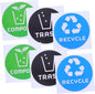 6pcs Decorative Waste Sorting Stickers for Trash Bins Easy to Apply Labels for and Office Settings
