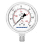 MEASUREMAN Fully Stainless Steel Hydraulic Glycerin Filled Pressure Gauge, 2-1/2" Dial Size, 1/4" NPT Lower Mount, 0-60psi/kpa