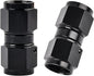 EVIL ENERGY 12AN Female to 12AN Female Straight Swivel Coupler Union Fitting Adapter Aluminum Black 2PCS