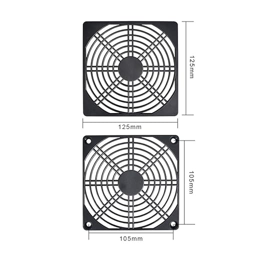 ELUTENG 120mm Fan Filter 2 Pack IP40 Dustproof Blower Guard ABS Computer Ventilator Grill 12cm Fan Mesh Cover Tool-Free Fan Strainer Compatible for 120x120 Case Fan USB Cooling Fan