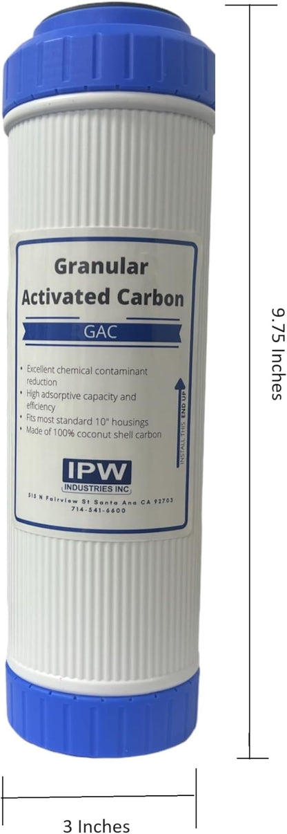 IPW Industries Inc- Replacement for Compatible with Aqua Pure AP101T Granular Activated Carbon Filter - Universal 9.75-inch Whole House Water Filter