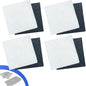 Replacement Filter Pads for Pondmaster 1000 & 2000 Polyester & Carbon Filtration Pads Compatible with Danner 12202, 12"x12" Reusable Pond and Aquarium Filter Pads for Clear, Healthy Water, 4-Pcs