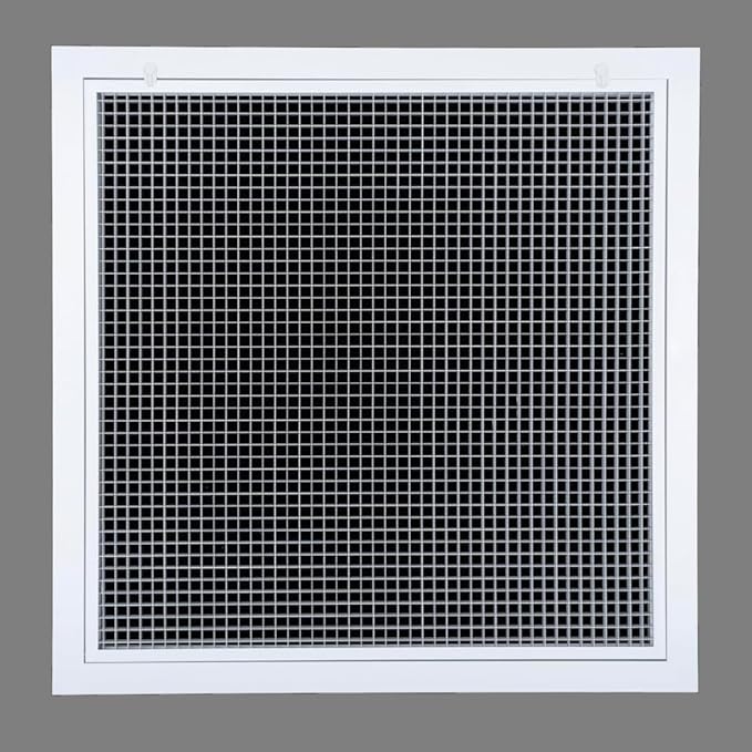 HVAC Premium 30" x 30" Cube Core Eggcrate Return Air Filter Grille for 1" Filter - Aluminum - White [Outer Dimensions: 32.5" x 32.5]