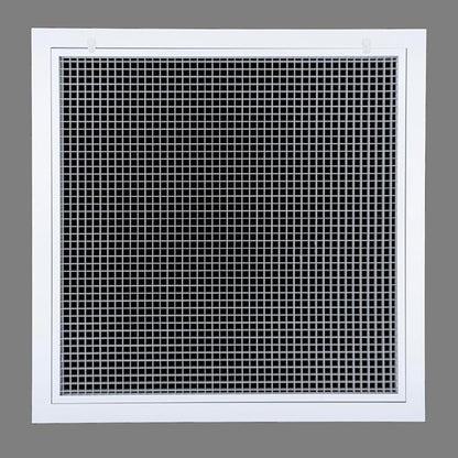 HVAC Premium 30" x 30" Cube Core Eggcrate Return Air Filter Grille for 1" Filter - Aluminum - White [Outer Dimensions: 32.5" x 32.5]