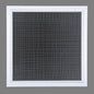 HVAC Premium 30" x 30" Cube Core Eggcrate Return Air Filter Grille for 1" Filter - Aluminum - White [Outer Dimensions: 32.5" x 32.5]