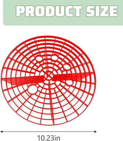 Car Wash Bucket Grit Trap Inserts, Vehicle Detailing Wash Filter for Remove Dust and Dirt, Automotive Cleaning Tool Fits 12 Inch Diameter Bucket, Universal for SUV RV Truck (Red)