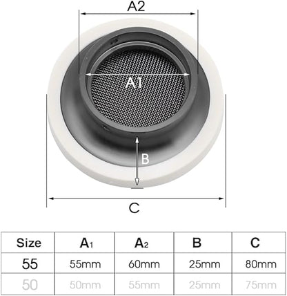 Carburetor Velocity Stack Air Filter Cleaner 55mm Modified Alloy with Sponge Filter Steel Mesh for PWK32-34mm Shortest Fast Intake Suggest Small Displacement (Titan New,55mm)