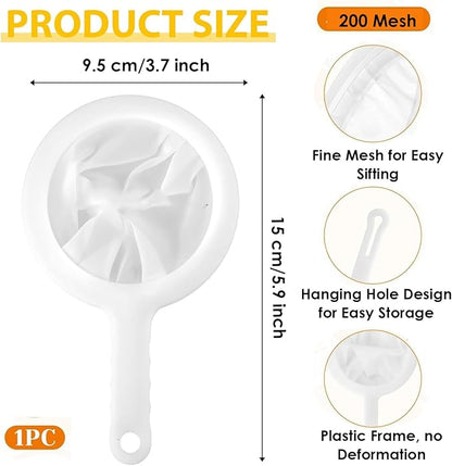 AKOAK 1 Pack Mesh Screen Fruit Juice Filter Net Superfine Mesh Handle Type Strainer is Used for Filtering Tea, Wine, Milk, Soy Milk, Oil, Coffee (200 Mesh)