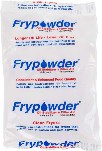MirOil P46C Fry Powder Oil Stabilizer and Filter Aid, 46 x Size C Portion Pack(160ML Each) Fry Powder, Food Centers Cook Hotter, Deep Fryer Cooking Oil Saver Helps Save Grease & Remove Carbon Deposits