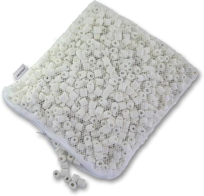 AQUACITY Premier Bulk Bio Ceramic Rings Filter Media for Aquarium Koi Fish Pond Reef Filter (5 Lbs)