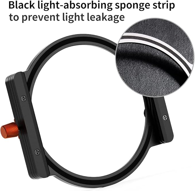 K&F CONCEPT Metal Filter Holder + 8 Filter Adapter Rings (49/52/58/62/67/72/77/82mm) for Square Lens Filter