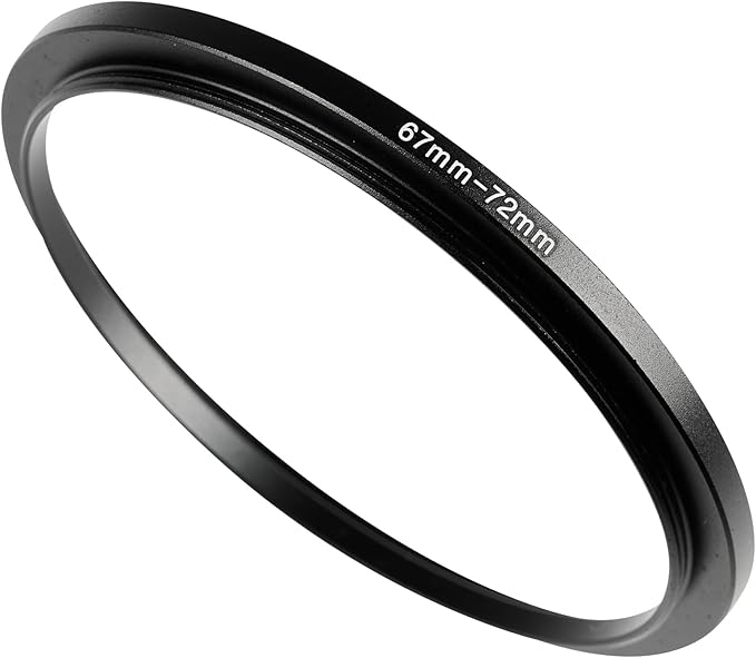 67-72mm Metal Step-Up/Down Ring Adapter Compatible with Mirrorless Cameras DSLR Lens, UV CPL ND Filter Thread Converter, Black
