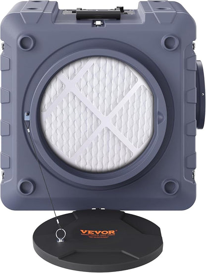 VEVOR Air Scrubber with 3-Stage Filtration, Stackable Negative Air Machine 550 CFM, Air Cleaner with MERV10, Carbon, H13 HEPA, for Home, Industrial and Commercial Use