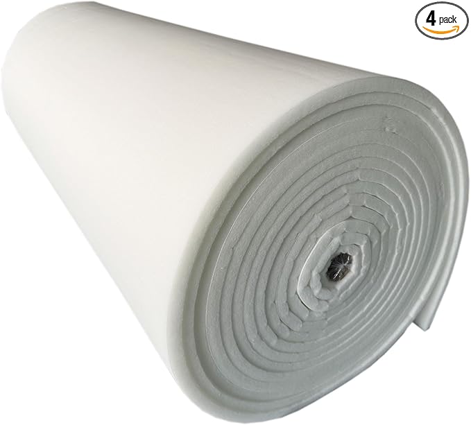 Spray Booth Ceiling Filter, High-Capacity Intake Air Filter for Downdraft Booths (4/case, 29" x 117")