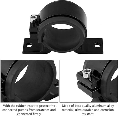 BARTOO 50mm Fuel Filter Mounting Bracket, Fuel Pump Clamp Holder for car Oil/Fuel/Gas Pump(Black Bracket, 50mm)