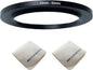 49mm Lens to 62mm Camera Lens Adapter 49mm to 62mm Step Up Ring Adapter Ring for All Brands of UV ND CPL, with Premium Lens Wiping Cloth 2 Pack (49mm-62mm)