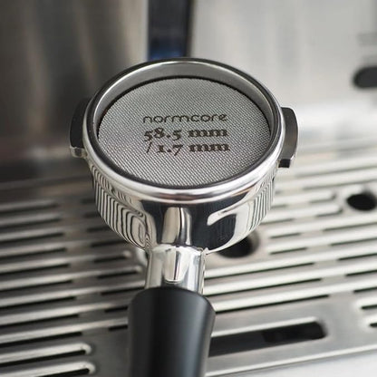Normcore 58.5mm Puck Screen - Lower Shower Screen - Metal Coffee Reusable Filter for Espresso Portafilter Filter Basket 58mm - 1.7mm Thickness 150μm - 316 Stainless Steel
