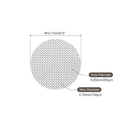 MECCANIXITY Pipe Screen Stainless Steel Screens, 1/2 Inch (12.7mm) Diameter for Pipe Filter, Pack of 80