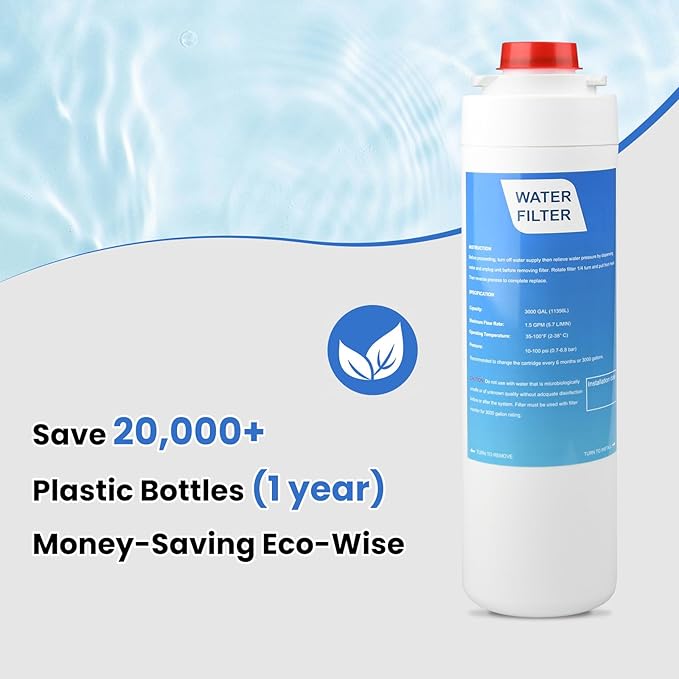 3 Pack 51300C Replacement Filter(No Chip) Compatible with 51300C EWF3000, Compatible with ezh2o ERF750, 55898C Bottle Station, High Capacity 3000 Gallon