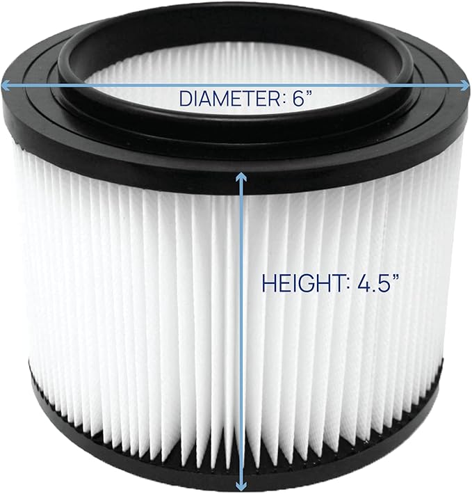 Filter Bros 17810 Large Debris Replacement Fits Craftsman Shop Vacuums 3-4 Gal
