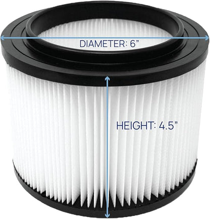 Filter Bros 17810 Large Debris Replacement Fits Craftsman Shop Vacuums 3-4 Gal