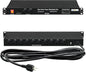 1U PDU Network Servers Surge Protector Power Distribution Unit 12-Outlet, 120V 20A, 3600 Joules 10KA,19″ Rack Mount Power Strip,Heavy-Duty 12AWG 16 ft Cord,w/AC Filter