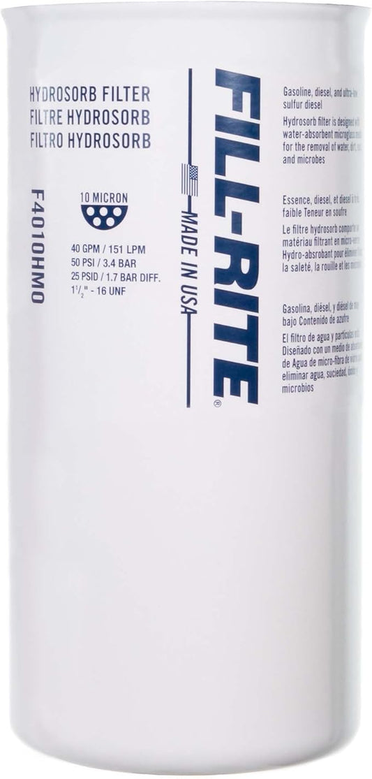 Fill-Rite F4010HM0 1½" - 16 UNF 40 GPM (151 LPM) 10 Micron Water Detecting Spin-On Fuel Filter