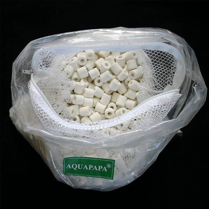 AQUACITY Premier Bulk Bio Ceramic Rings Filter Media for Aquarium Koi Fish Pond Reef Filter (10 Lbs)