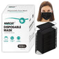 NNPCBT 500PCS 3 ply black disposable masks filter mask