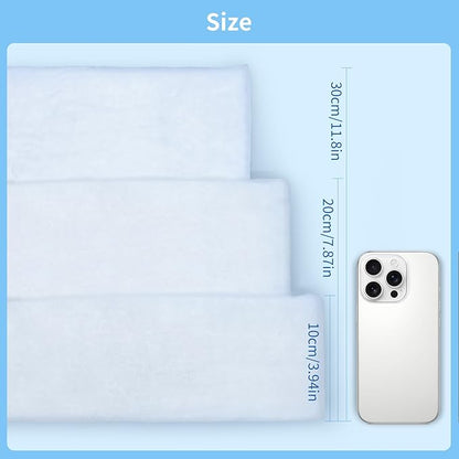 Aquarium Filter Floss Fish Tank Filter Media Aquarium Filter Pad for Fish Tank, Ponds,Garden, Saltwater,Fershwater,Plant, Trutle(39.37x11.8in White)