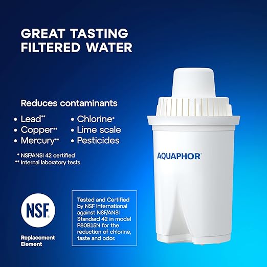 AQUAPHOR Water Filter Pitcher Ideal 7 Cup with 3 x B15 Filters - Grey