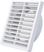 Air Vent ABS Louver Grille Cover 6 Inch, External Wall Vent Cover with Built-in Screen Mesh for Intake Exhaust Ventilation Exterior Door Ceiling Attic Storage Garage, White
