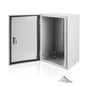Electrical Box 20 x 12 x 10 Inch Indoor Outdoor Electrical Enclosure Box Steel Junction Box Wall Mounted Universal Electrical Project Box with Safety Locks and Mounting Plates