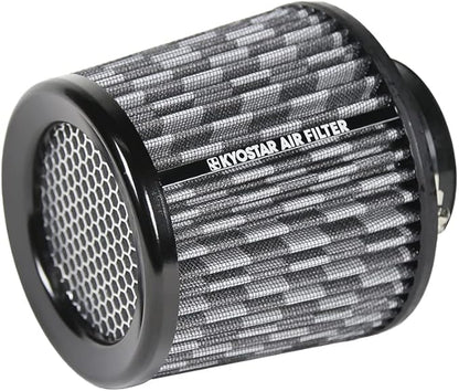 KYOSTAR Universal 3" (76mm) High-Flow Air Filter, Reusable Cone Cold Air Intake, High Performance Clamp-On Car High Flow Air Kit, Flange Diameter: 3 Inch, Filter Height: 6.4 Inch, Carbon Fiber Pattern