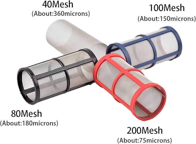Garden Home 40-200 Mesh Large Flow Visible Filter Connector to Barb 16mm 20mm 25mm Hose Pre-Filter Garden Irrigation Agriculture Tool 1 Pcs Filter (Color : A, Size : 100Mesh)