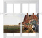 Farm Donkeys Kitchen Curtains 36 Inch Length, Small Window Curtains Tab Top, Farmhouse Barn Funny Animals Butterfly Light Filtering Short Window Treatments Tier Drapes 27.5"x36" 2 Panel