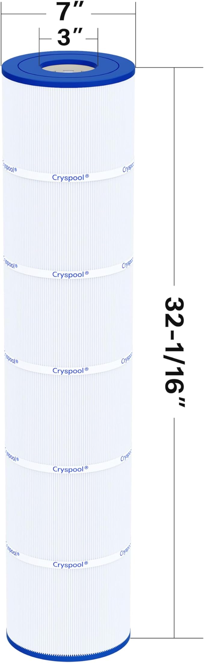 Cryspool® 07112 Filter Compatible with Clean and Clear Plus 520, CCP520, PCC130, R173578, 178585, 817-0143, C-7472, FC-1978, 4×130 Sq. Ft Pool Filter Cartridge, 4 Pack
