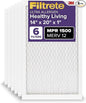 Filtrete 14x20x1 AC Furnace Air Filter, MERV 12, MPR 1500, CERTIFIED asthma & allergy friendly, 3 Month Pleated 1-Inch Electrostatic Air Cleaning Filter, 6-Pack (Actual Size 13.81x19.81x0.78 in)