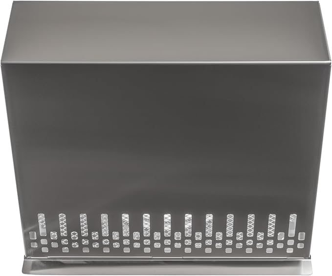 Vent Systems 8" Inch Air Supply Vent Cover with Rubber Gasket - Stainless Steel - Robust Weatherproof Outdoor Air Intake Box - Duct or Surface Mounting - Rain and Snow Protection