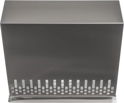 Vent Systems 8" Inch Air Supply Vent Cover with Rubber Gasket - Stainless Steel - Robust Weatherproof Outdoor Air Intake Box - Duct or Surface Mounting - Rain and Snow Protection