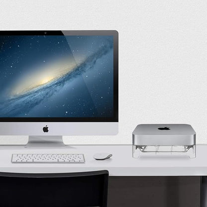 IFCASE Desktop Dust, Air Filter Stand for Mac Mini 2010-2023 M1 M2 Pro, Mac Studio M1 M2 Max/Ultra (Clear)