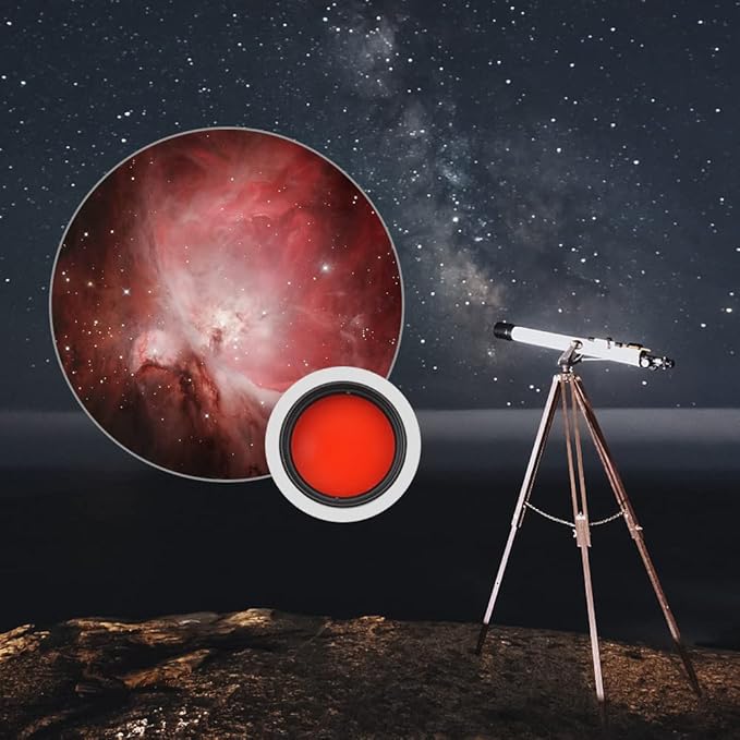 Andoer Telescopic Eyepiece Filter Kit, 1.25 Inch Telescopic Moon Filter Sky Light Filter CPL Filter, 5 Colour Filter Set (Red, Orange, Yellow, Green, Blue) for Moon Watching
