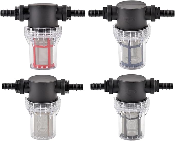 Garden Home 40-200 Mesh Large Flow Visible Filter Connector to Barb 16mm 20mm 25mm Hose Pre-Filter Garden Irrigation Agriculture Tool 1 Pcs Filter (Color : B, Size : 100Mesh)