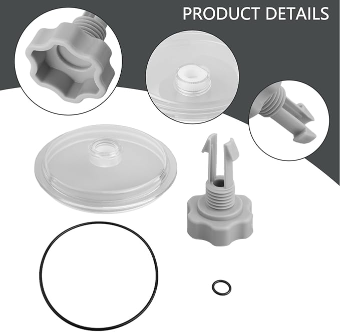For SF80110-1 Pool For Leaf Trap Cover Lid with O-Ring and, Replacement Part for 12 Inch Sand Filter Pump, Swimming Pool Debris Cover and Filtration System Accessory for Above Ground Pools